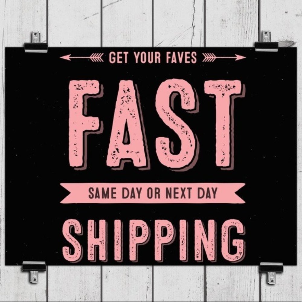 I ship the same day or next day on every order!